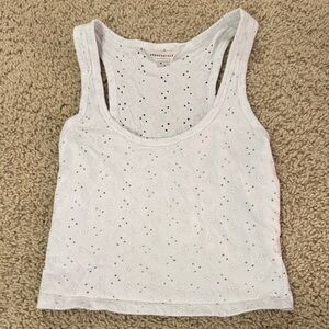 Aeropostale Cute White Eyelet Tank Top- size XS